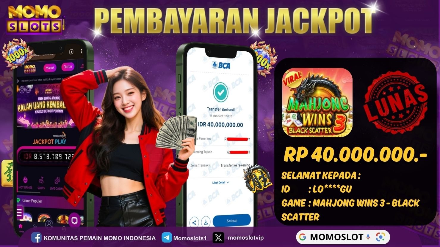 MOMOSLOTS JACKPOT SLOT MAHJONG WINS 3 - BLACK SCATTER